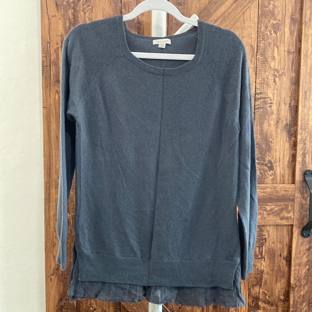 Garnet Hill Shirttail cashmere sweater